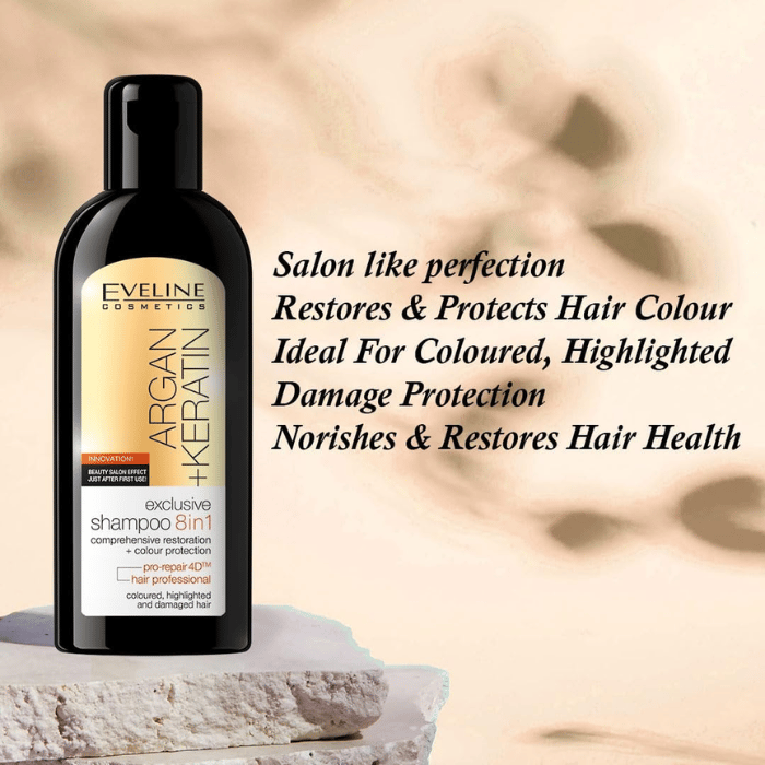 Eveline Shampoo 8 In1 Argan + Keratin 150ml