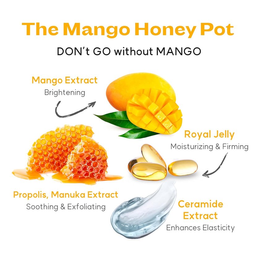 Frudia Mango Honey Sleep Mask, Overnight Hydrating Repair Mask for Smooth, Plump, Soft Lips, 10g