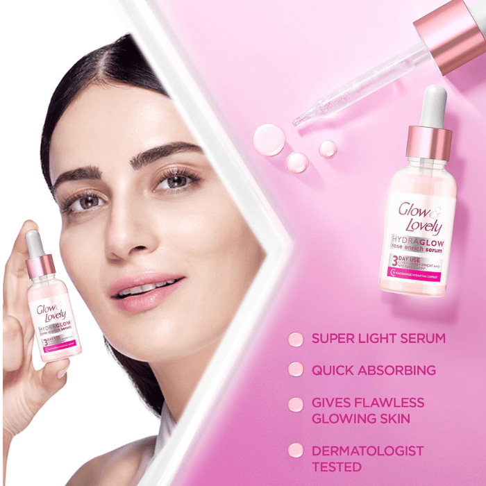 Glow & Lovely Hydraglow Rose Enrich Serum 30g