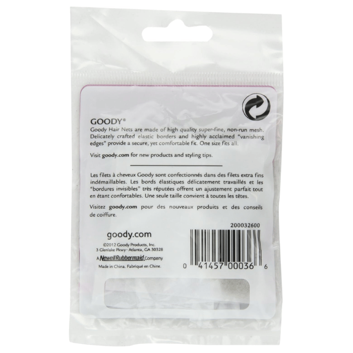 Goody Styling Essentials Hair Net Light Brown 3 Count