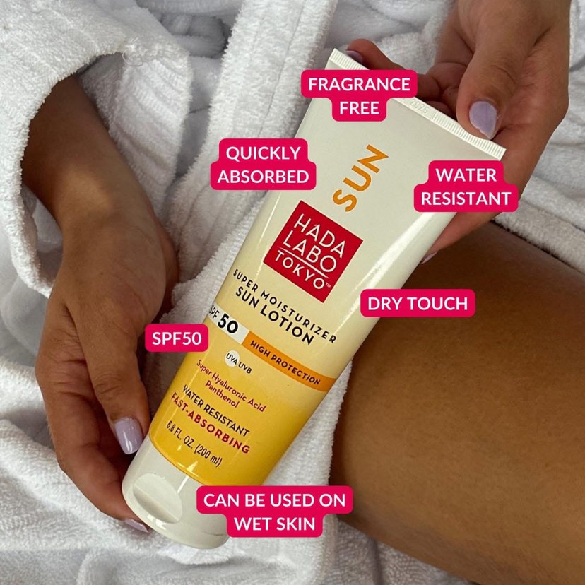 Hada Labo Super Moisturizer Sun Lotion SPF 50+- Fast Absorbing 200ml