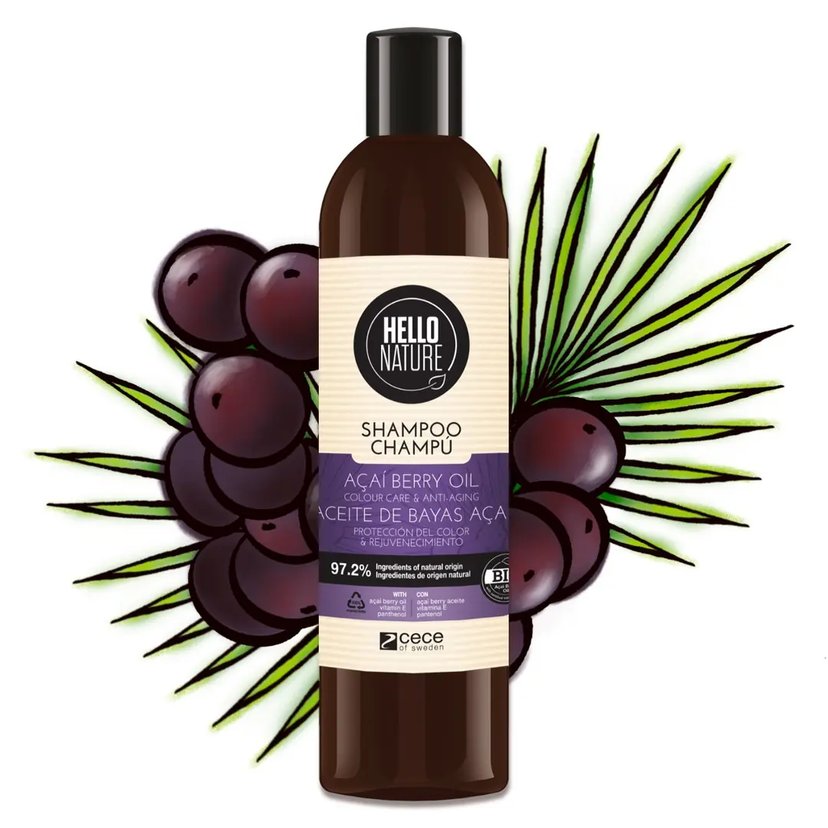 Hello Nature Acai-Berry Oil Shampoo 300ml