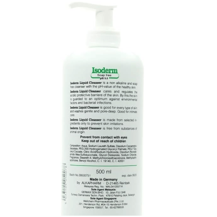 Isoderm Soap Free Cleanser 500 ml