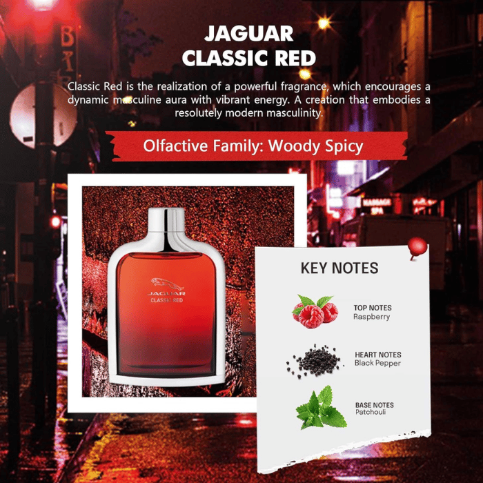 Jaguar Classic Red for Men EDT Spray 100ml