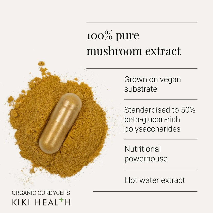 KIKI Health Organic Cordyceps Vegetarian Capsules 60's