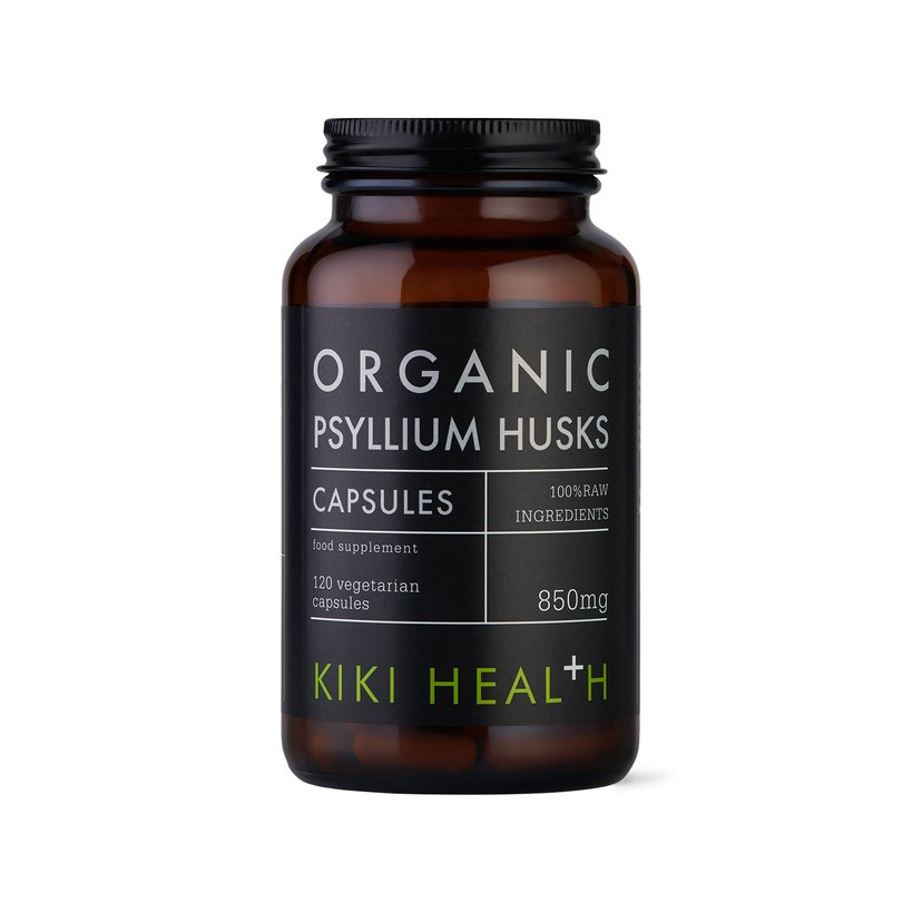 KIKI Health Organic Psyllium Husks Vegetarian Capsules 120's