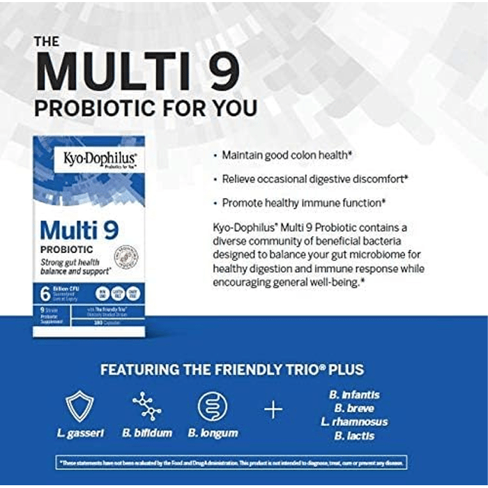 Kyolic Dophilus Multi 9 Probiotic Capsules 90's
