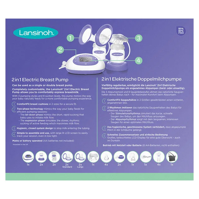 Lansinoh 2 In 1 Electric Breast Pump