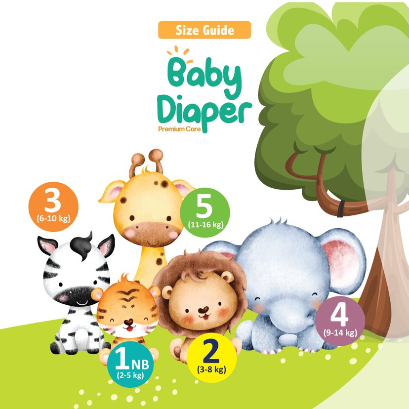 Life Baby Diaper Size 3-Medium (6-10KG) 32's