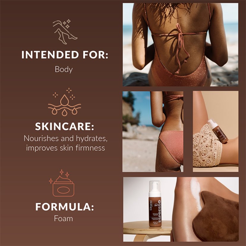 Lirene Self-Tanning Vegan Body Foam Espresso 150ml
