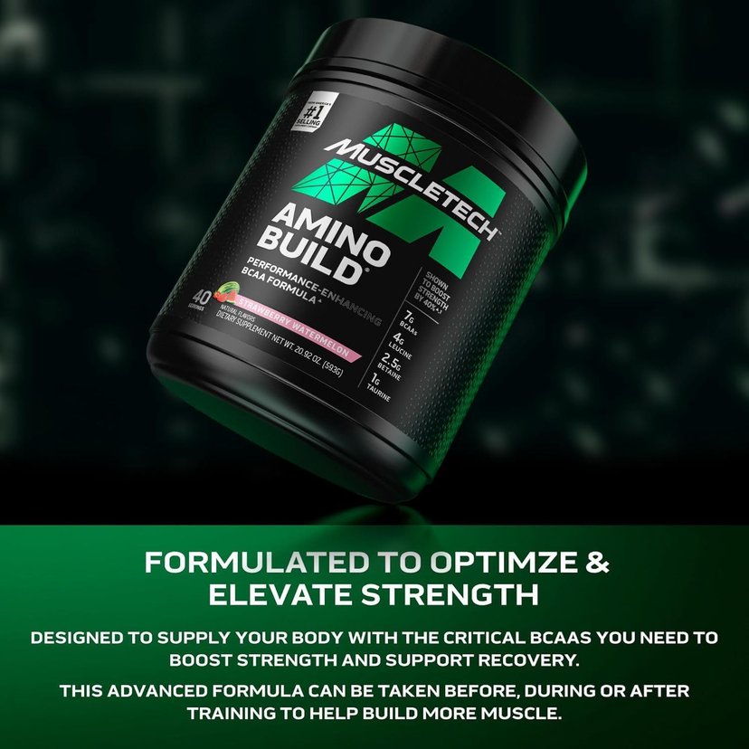 MuscleTech Amino Build BCAA Strawberry Watermelon 40 Servings