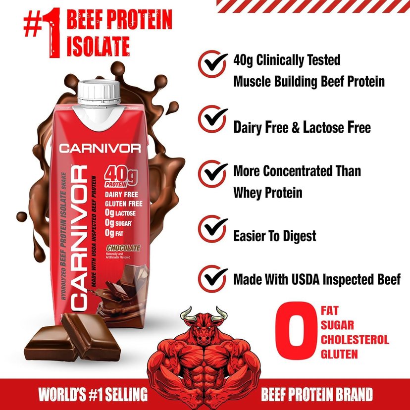 MuscleMeds Carnivor RTD Chocolate 16.9oz