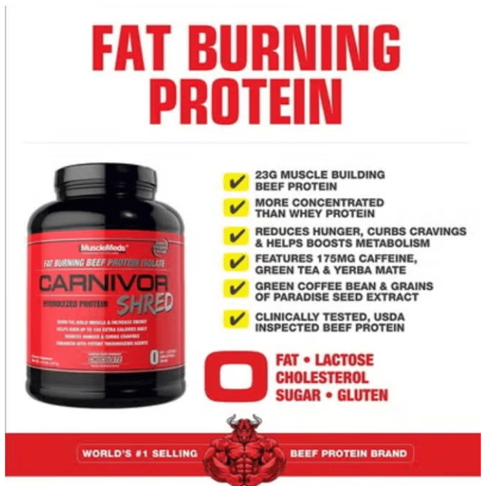 MuscleMeds Carnivor Shred Powder Chocolate 4LB