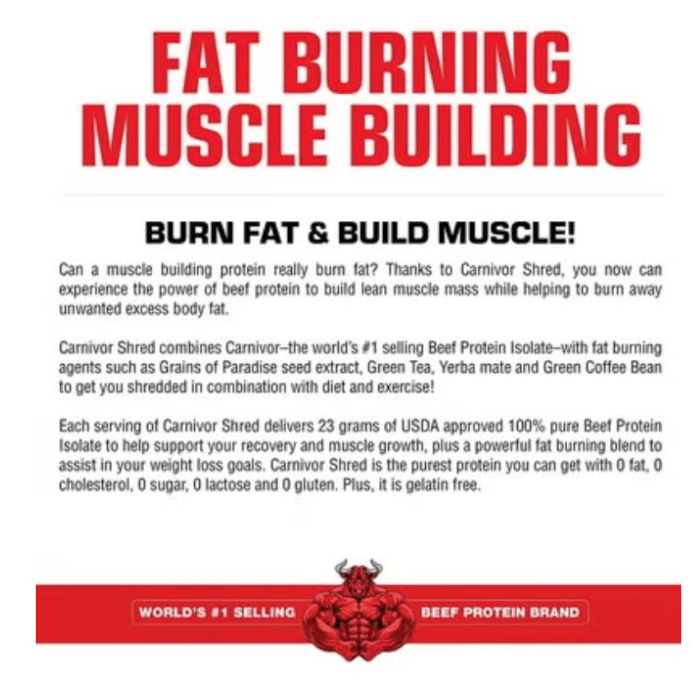 MuscleMeds Carnivor Shred Powder Chocolate 4LB