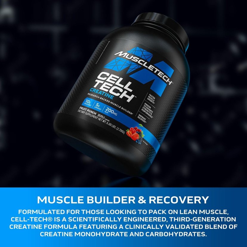 MuscleTech Cell Tech Hard Gainer Fruit Punch Powder 6LB