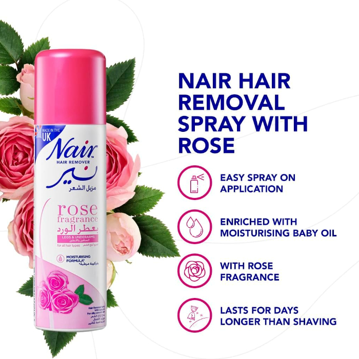 Nair Hair Remover Spray Rose 200 ml