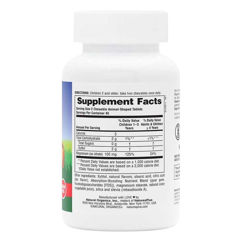 Natures Plus Animal Parade Magnesium Kidz Chewable Cherry 90 Tablets
