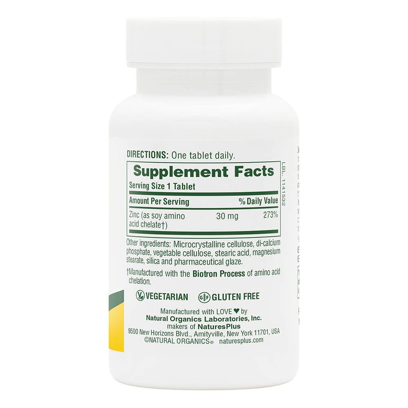 Natures Plus Zinc 30 mg 90 Tablets
