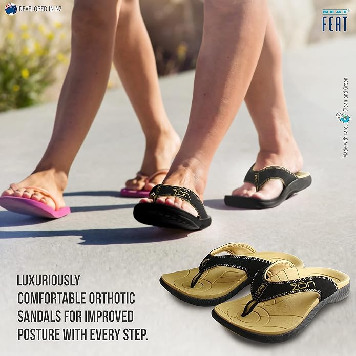 Neat Feat Zori Sandal Thong Black Size 06