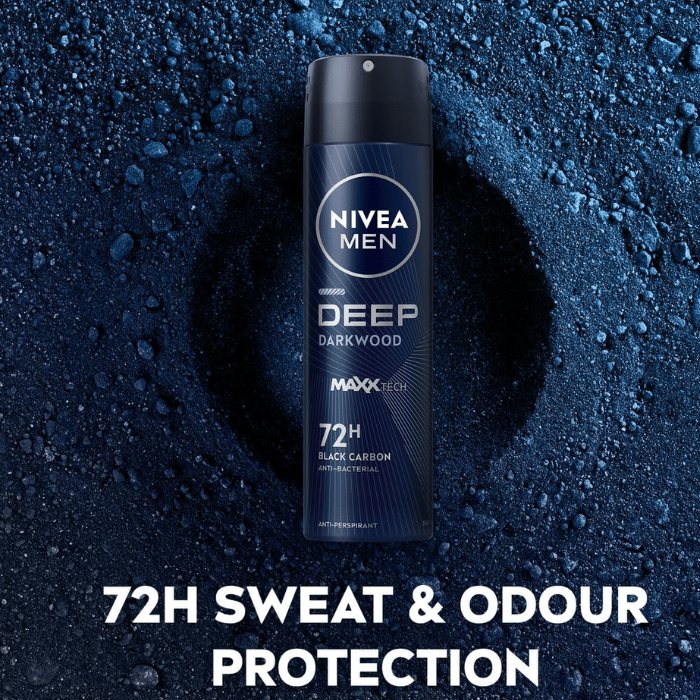 Nivea Men Deep Black Carbon Darkwood Deodorant Spray 200ML