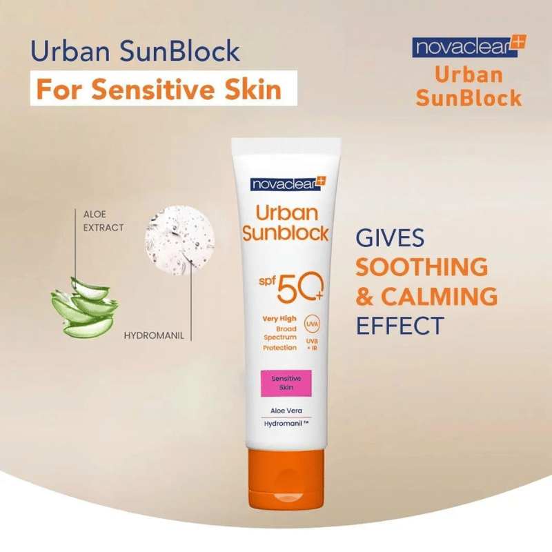 Novaclear Urban Sunblock (Spf 50+) Sensitive Skin 40ml 1+1