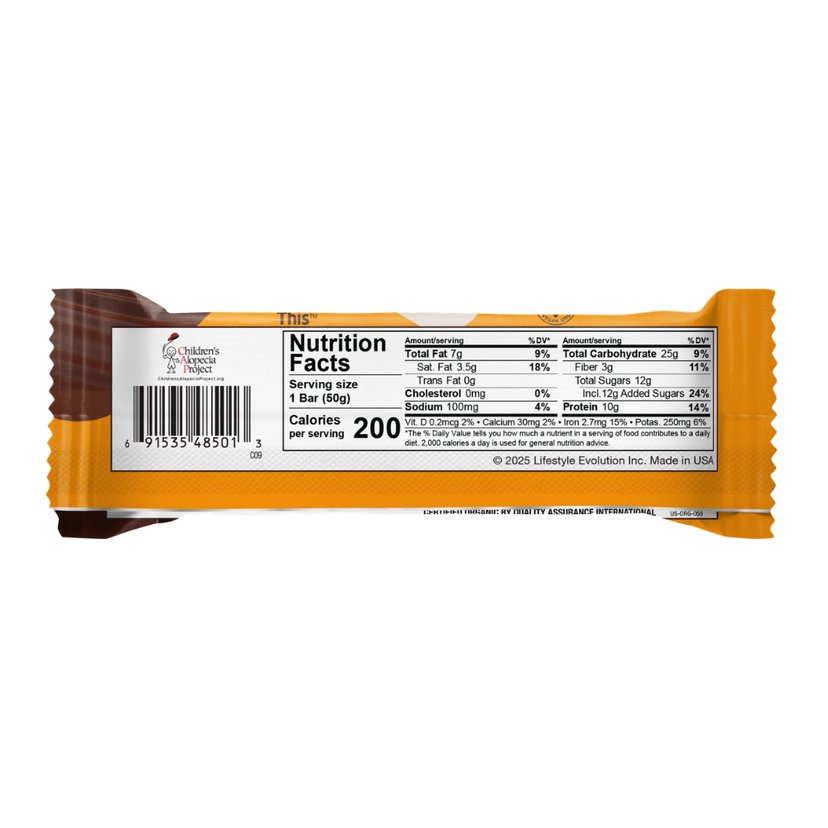 NuGo Organic Chocolate Almond Protein Bar, Vegan, Gluten Free, 10g Plant Protein, 50g
