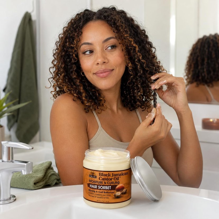 Okay Pure Naturals Black Jamaican Castor Oil Hair Sorbet 17oz