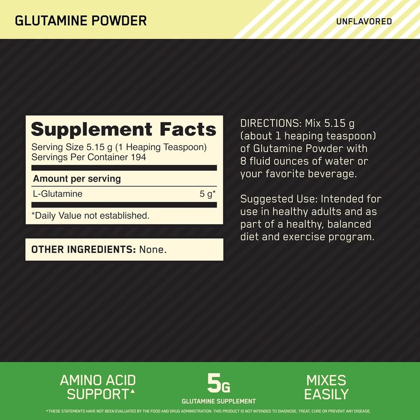 Optimum Nutrition Glutamine Powder 1000g