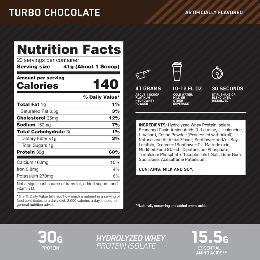 Optimum Nutrition Hydrowhey Platinum 1.75 Lb Chocolate