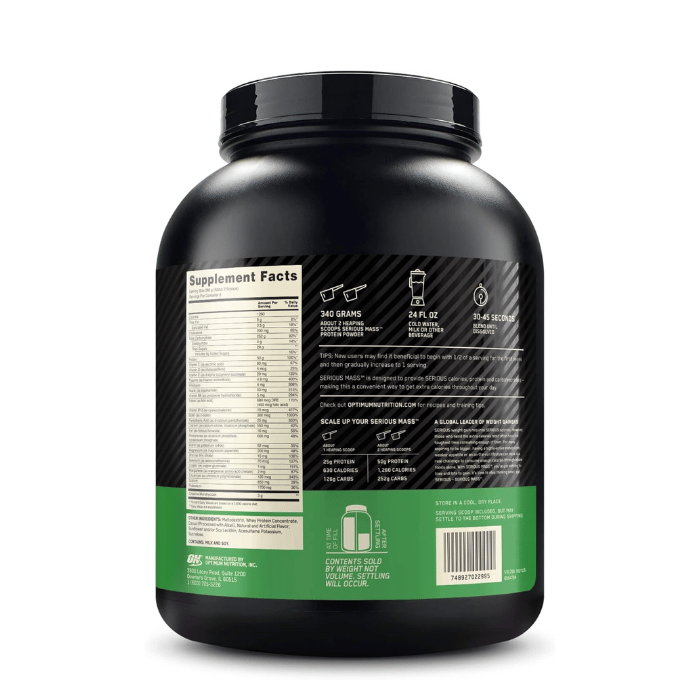 Optimum Nutrition Serious Mass Chocolate 6 lb