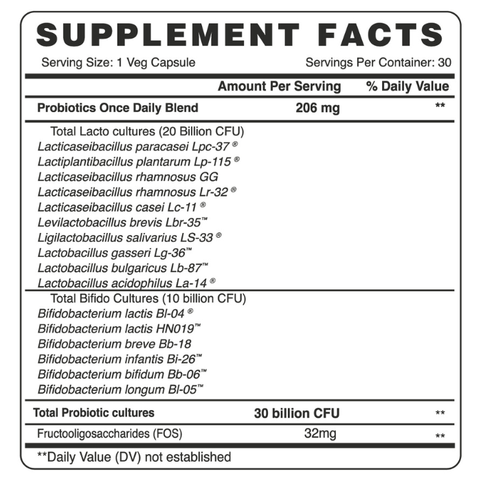 Organic Earth Probiotics Once Daily Veg Capsules 30s