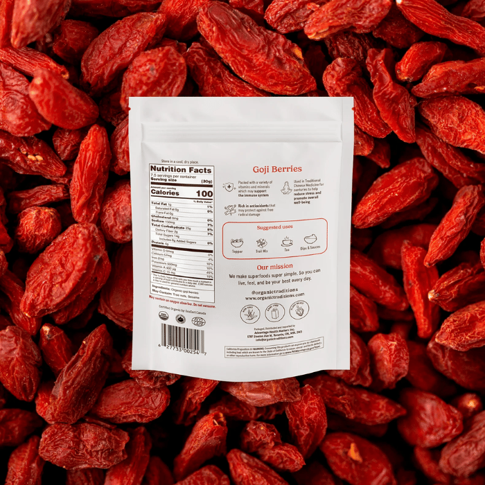 Organic Traditions Goji Berries 227 g