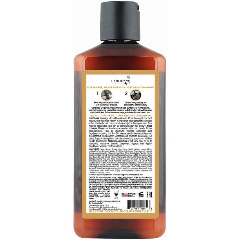 Petal Fresh Pure Hair Resq Shampoo, Deep Hydration and Softness for Dry, Damaged Hair, 355ml