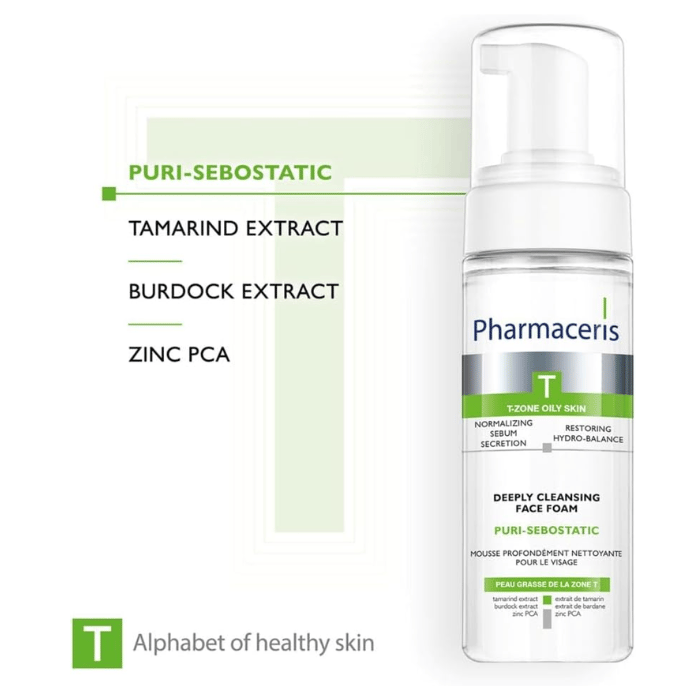 Pharmaceris T Puri-Sebostatic – Oil Control & Deep Cleanse Foam Wash 150ml