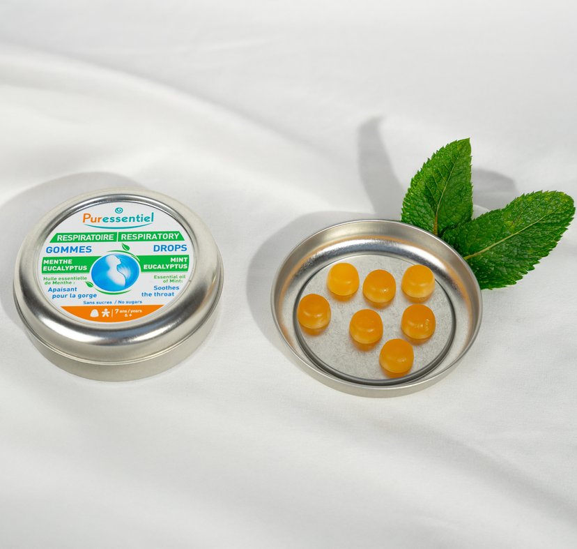 Puressentiel Respiratory Throat Drops Mint & Eucalyptus  20's