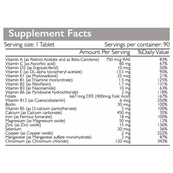 Radiant Platinum Daily Multivitamin Women 90 Tabs