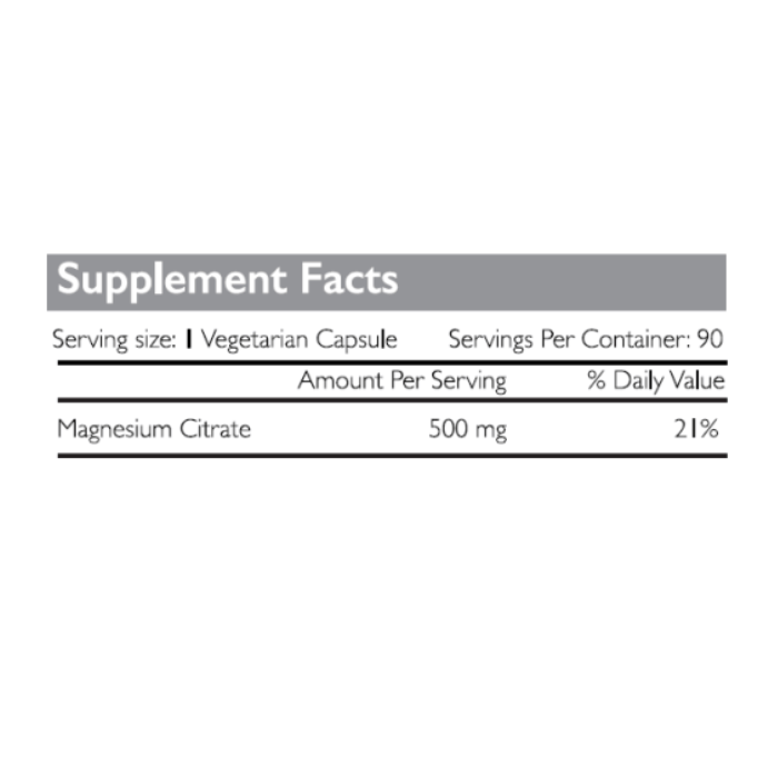 Radiant Platinum Magnesium Citrate 500mg 90 Veg caps