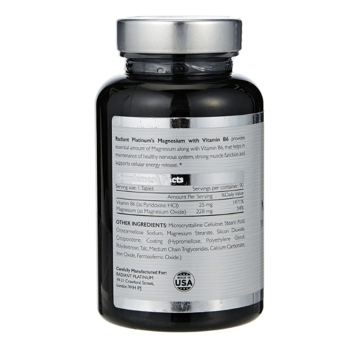 Radiant Platinum Magnesium with Vitamin B6 90 Tabs