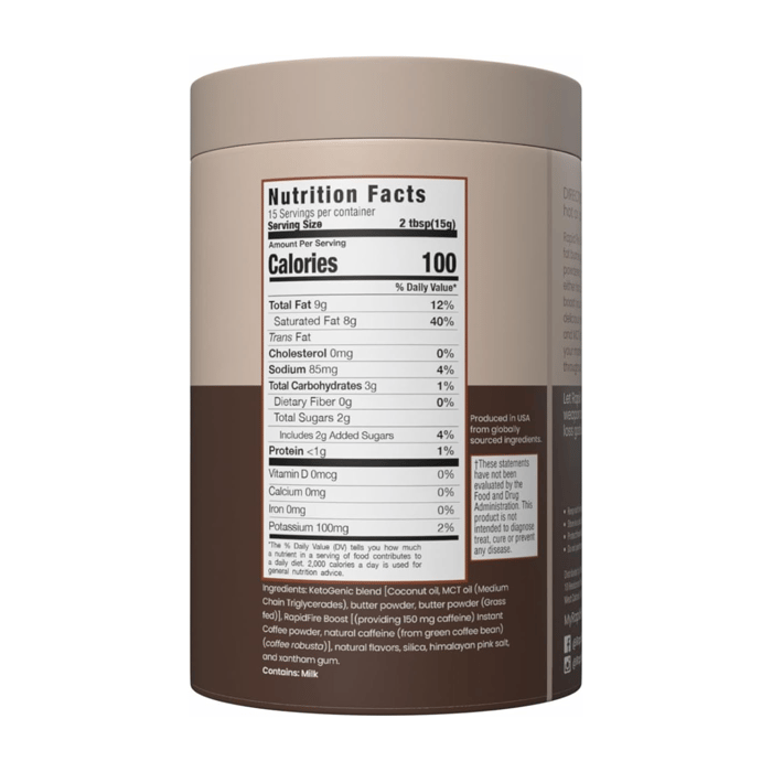 Rapidfire Ketogenic Coffee Hazelnut 225 g 15 Servings