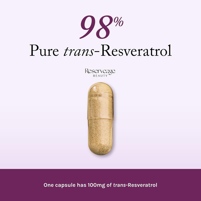 Reserveage Resveratrol 100mg V-Capsules 60s