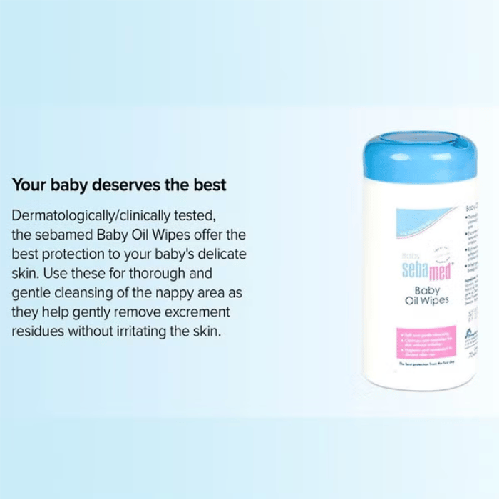 Sebamed Baby Oil Wipes 70s