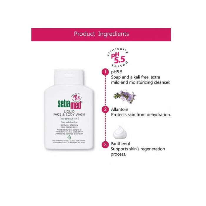 Sebamed Liquid Face & Body Wash 200 ml