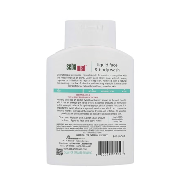 Sebamed Liquid Face & Body Wash 200 ml