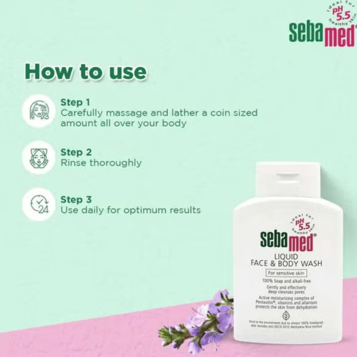 Sebamed Liquid Face & Body Wash 200 ml