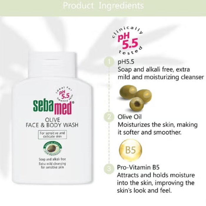 Sebamed Olive Face & Body Wash 200 ml
