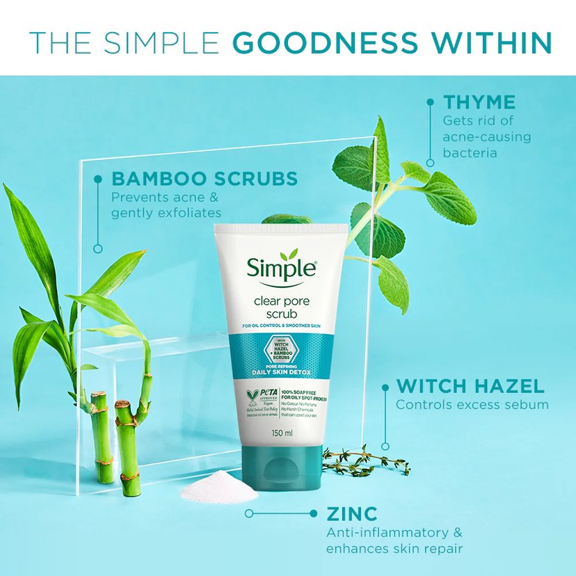 Simple Daily Skin Detox Clear Pore Scrub 150ml