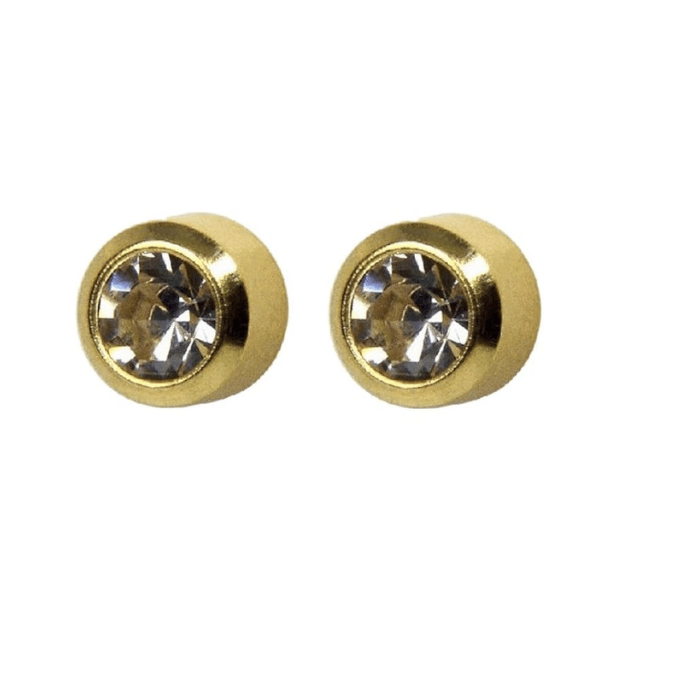 Studex Gold Plated Maxi Birthstone April Crystal L204Y