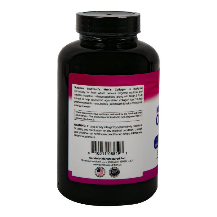 Sunshine Nutrition Men's Collagen with Vit C & Biotin 120 Tabs