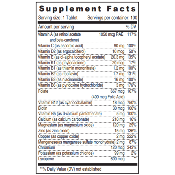 Sunshine Nutrition A TO Z Men's Multivitamin 100 Tablets