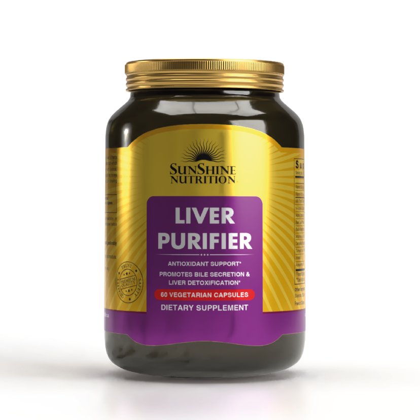 Sunshine Nutrition Liver Purifier, Advanced Herbal Detox & Antioxidant Support, 60 Vegetarian Capsules